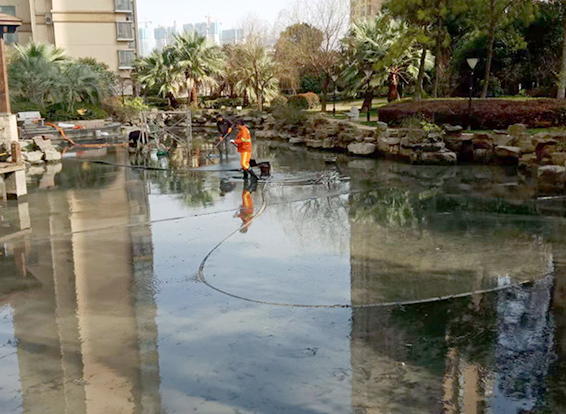 广昌景观池淤泥清理